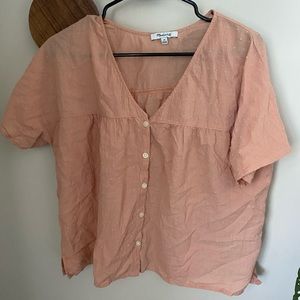 Madewell Blouse XS Peach Color